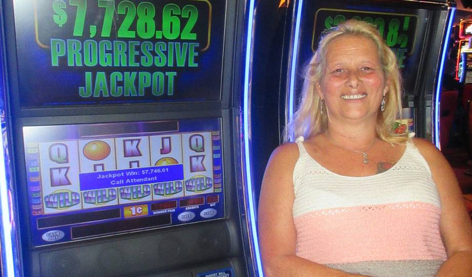 Jackpot winner, Tricia, won $7,746 at at Hamburg Gaming