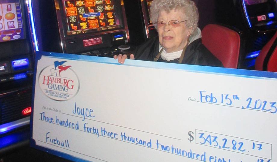 Jackpot winner, Joyce, won $242,282.17 at Hamburg Gaming