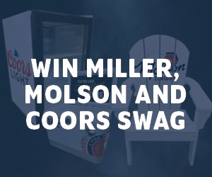 Win Miller, Molson, and Coors Swag