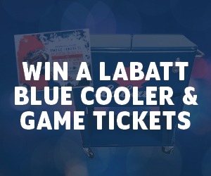 WIN A LABATT BLUE COOLER & GAME TICKETS